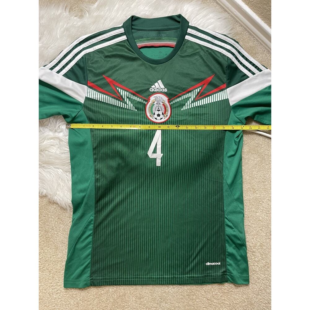 ADIDAS MEXICO W2014 #4 MARQUEZ L HOME ORIGINAL SOCCER FOOTBALL JERSEY SHIRT - Picture 3 of 8